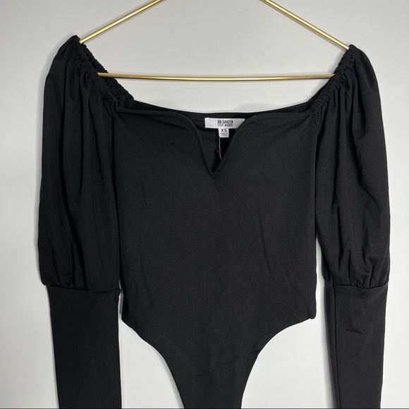 BB Dakota x Steve Madden Black One Piece Sweetheart Long Sleeve Bodysuit Size XS - Picture 6 of 12